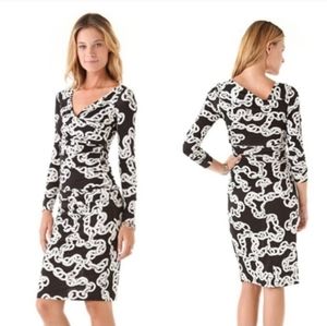 NWT Diane Von Furstenberg Bentley chain print fitted dress